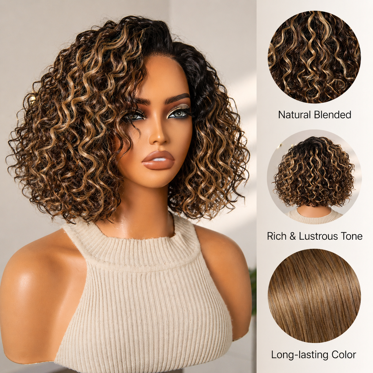 Ready-to-Wear Glueless Curly Bob Wig